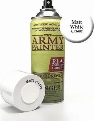 Spraj primer Army Painter Colour Primer Matt White, 400ml, e bardhë mat