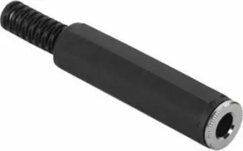 Konektor audio Gn.Jack 6.3 ST, stereo, plastik, set 20 copë, i zi