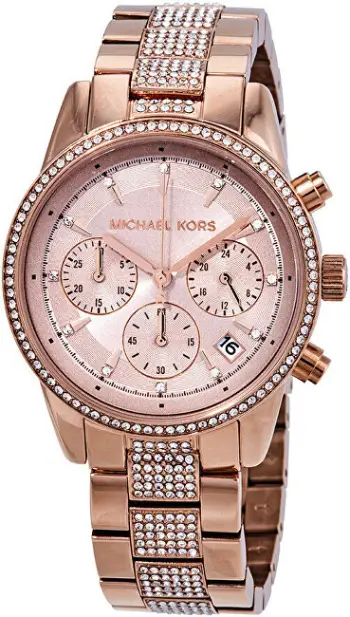 Orë dore për femra Michael Kors Ritz MK6485, ari rozë