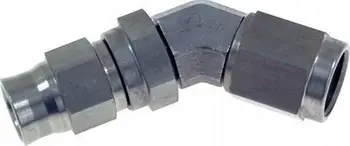 Konektor çeliku TurboWorks S.S HOSE END Female M10x1.0 AN3, kënd 45°, argjendtë