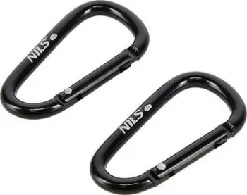 Karabinë kampingu Nils Extreme NC1710, set 2 copë, 5.8cm, e zezë