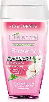 Lëng për heqjen e grimit të syve për femra Bielenda Bi-phase Cotton, 140ml