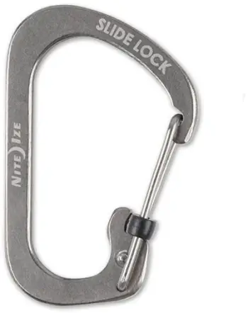 Karabinë mbyllëse çeliku inox, 1 3/32", argjendtë