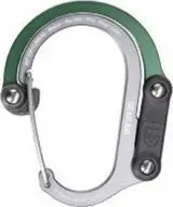 Karabinë me grep Heroclip Medium, kapacitet 60 lbs, e gjelbër forest