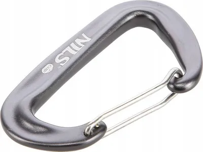 Karabinë Nils Camp NC1707, alumin anodizuar, 12kN, gri - 1