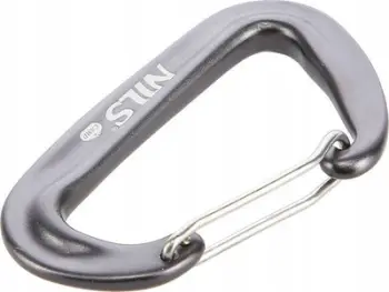 Karabinë Nils Camp NC1707, alumin anodizuar, 12kN, gri