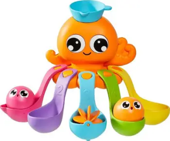 Lodër banjoje Tomy Bath Octopus, me gota uji, shumëngjyrëshe