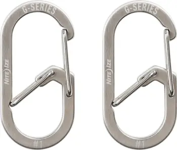 Karabinë Nite Ize G-Series Dual Chamber 1, çelik inox, argjendtë