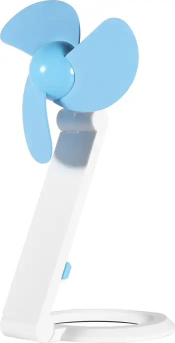 Ventilator mini USB Thumbs Up 0001219, me bazë të palosshme, blu e çelët dhe i bardhë