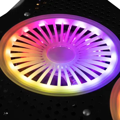 Ventilator Modecom MC-CF18 RGB, alumin, plastikë, 750g, i zi - 1