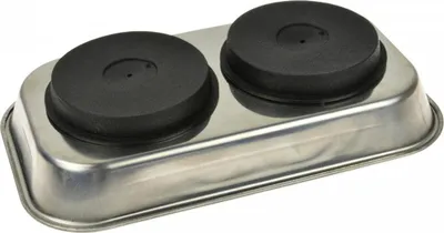 Tabaka magnetike drejtkëndore GEKO, 240x140mm, krom, me gomë - 2
