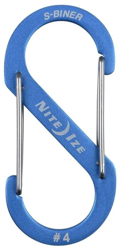 Karabinë Nite Ize S Biner Dual #4, alumin, madhësia 4, blu - 1
