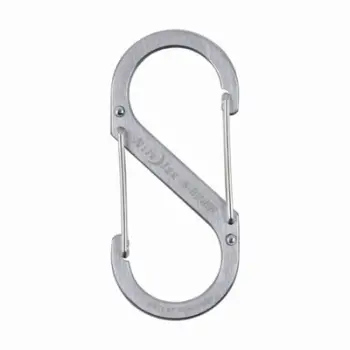 Karabinë Nite Ize S Biner Dual #4 SB4 03 11, çelik inox, argjendtë