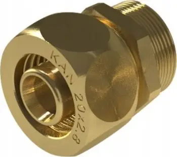 Konektor i filetuar bronzi KAN-therm ultraLINE 2510045000, G1/2", filetë mashkullore