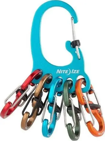 Karabinë për çelësa Nite Ize BigFoot Locker KeyRack, alumini, me S-Biner me bllokim