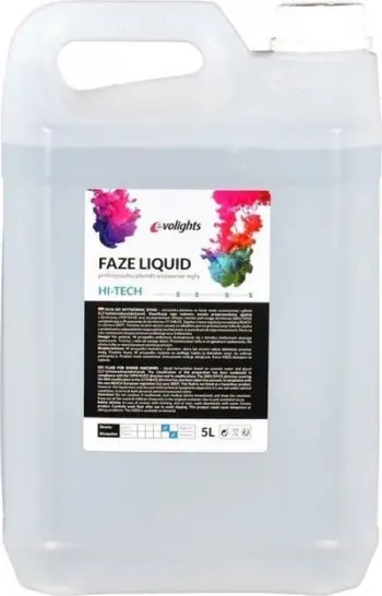 Lëng fazer EVOLIGHTS Faze Liquid, 5L, efekt mjegull i qëndrueshëm, transparent
