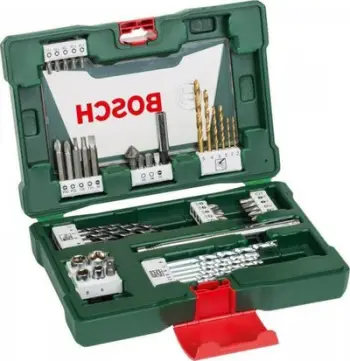 Set aksesorësh Bosch 2607017314, 48 copë, me bita shpimi dhe kaçavide