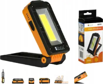 Elektrik dore Libox LB0183, LED COB XPE, i rikarikueshëm, i zi