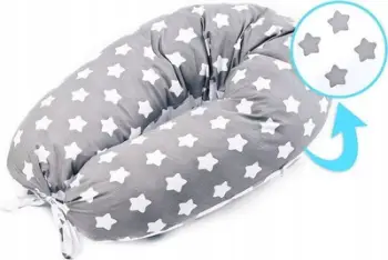 Jastëk shtatzënie Sensillo Pregnancy Pillow XL, 180cm, pambuk, me yje gri