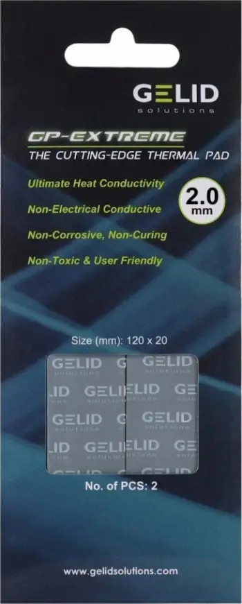 Jastëk termik Gelid GP-Extreme, 120x20x2.0mm, 12W, set 2 copë