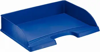Tabakë dokumentesh Leitz Plus 52180035, hapje anësore, format mbi A4, blu