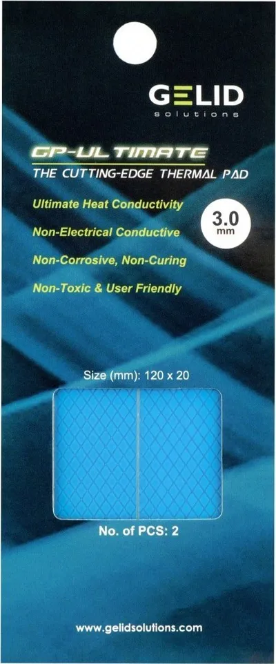 Jastëk termik Gelid Solutions GP-Ultimate, 120x20 mm, 3.0 mm, paketë 2 copë - 1