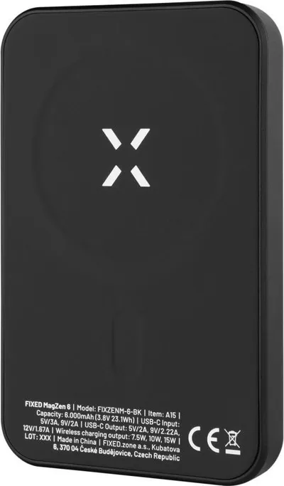 Power bank FIXED MagZen, 6000 mAh, karikim wireless MagSafe, i zi - 4