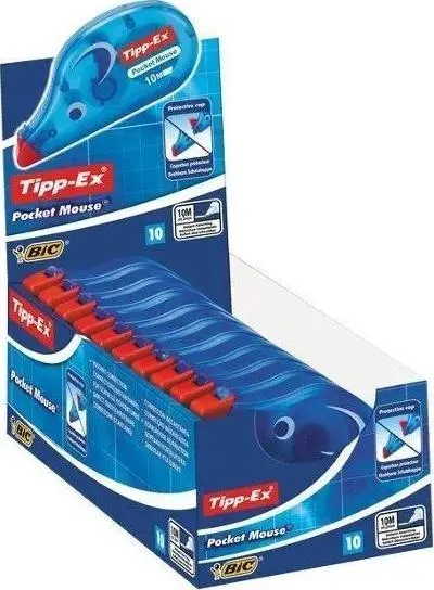 Shirit korrigjues Tipp Ex Pocket Mouse, set 10 copë, 10 m, i bardhë - 1