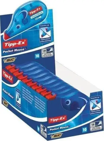 Shirit korrigjues Tipp Ex Pocket Mouse, set 10 copë, 10 m, i bardhë
