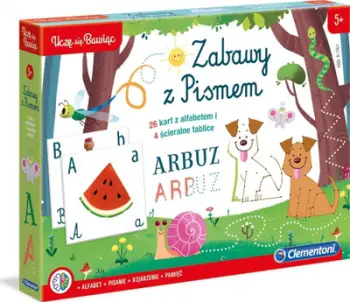 Lodër edukative Clementoni I Learn by Playing Fun with Writing, 10 tabela shkruaj dhe fshij, për mësim shkrimi