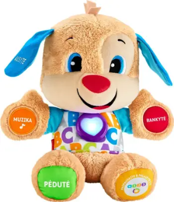 Lodër edukative Fisher Price Puppy Student Learning Levels FPP16, gjuhë lituanisht, për foshnje, shumëngjyrëshe