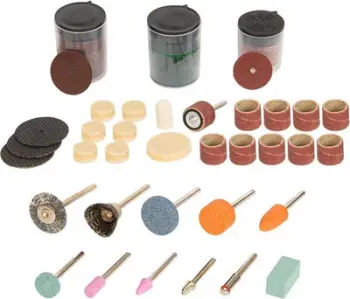Set aksesorësh për mini stërvitje Blow 2470, 105 copë, për bluarje dhe lustrim