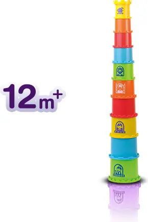 Lodër edukative Dumel Cup Tower 42490, 10 gota, shumëngjyrëshe