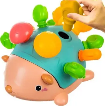 Lodër edukative iriq me puzzle, 12 kunja, shumëngjyrëshe, plastike