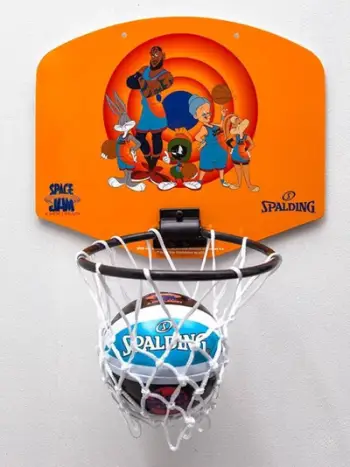Tabelë basketbolli mini Spalding Space Jam Tune Squad, 29x24cm, me top, portokalli