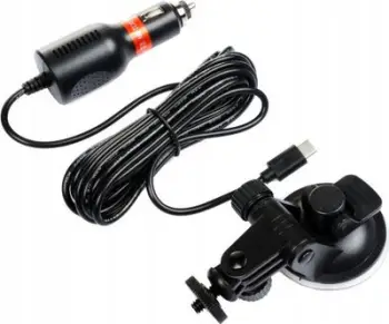 Set aksesorësh për veturë SJCAM One-piece Charger, mbajtëse me kupë thithëse, USB Type C, i zi