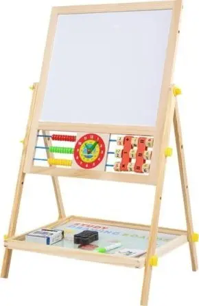Tabelë druri Extralink Toys me dy anë, magnetike, me shkumës