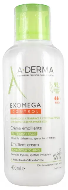 Krem zbutës për lëkurën e thatë të prirur ndaj ekzemës A-Derma Exomega Control, 400 ml
