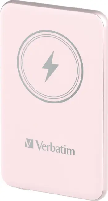 Power bank Verbatim Charge n Go Magnetic Wireless, 5000mAh, karikim me valë, rozë