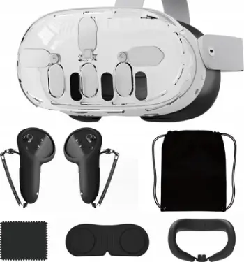Set aksesorësh VR JYS, për Meta Quest 3 MQ011, etui mbrojtëse, e zezë