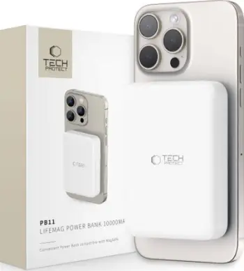 Power bankë Tech-Protect PB11 LifeMag MagSafe, 10000mAh, USB-C, e bardhë