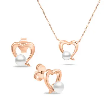 Set aksesorё Brilio Silver Romantic SET234R, vathё + qafore