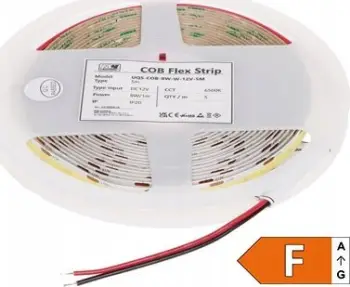Shirit LED MW Lighting COB, 8W m 12V 6500K, 5m, dritë e bardhë e ftohtë
