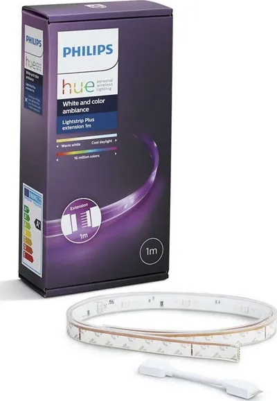 Shirit LED Philips Hue LightStrip Plus, 1m, RGB shumëngjyrëshe, i bardhë - 1