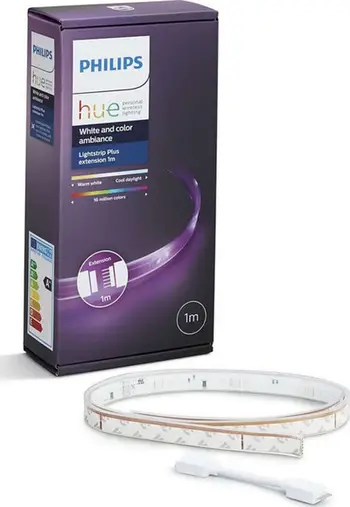 Shirit LED Philips Hue LightStrip Plus, 1m, RGB shumëngjyrëshe, i bardhë