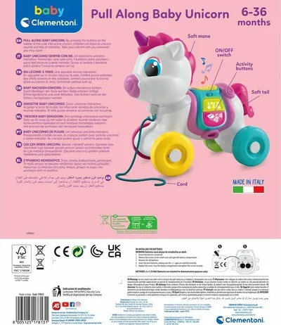 Lodër interaktive Baby Clementoni Kali me rrota, me tinguj, multicolor - 2