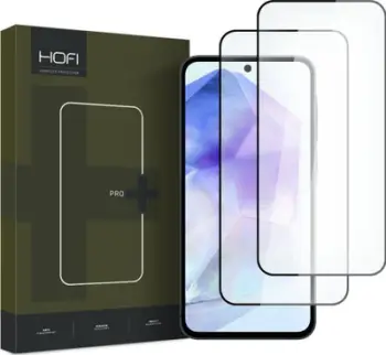 Mbrojtëse ekrani HOFI Glass Pro+, Galaxy A35 A55 5G, 2 copë, me kornizë të zezë