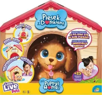 Lodër interaktive Cobi Little Live Pets qenush me shtëpi, elektronike, për fëmijë 5+