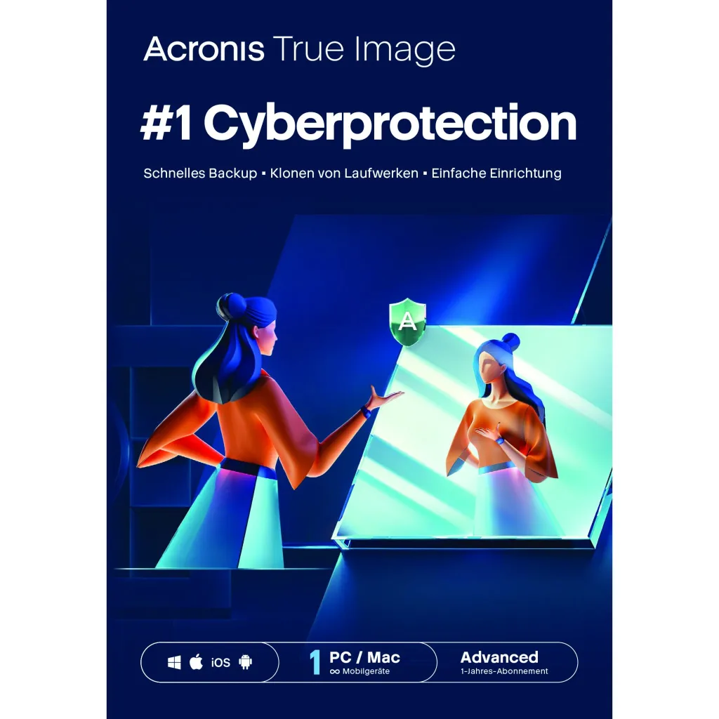 Software Acronis True Image Advanced Subscription – 1 Computer + 50 GB Acronis Cloud Storage – 1 year subscription – ESD-DownloadESD - 1