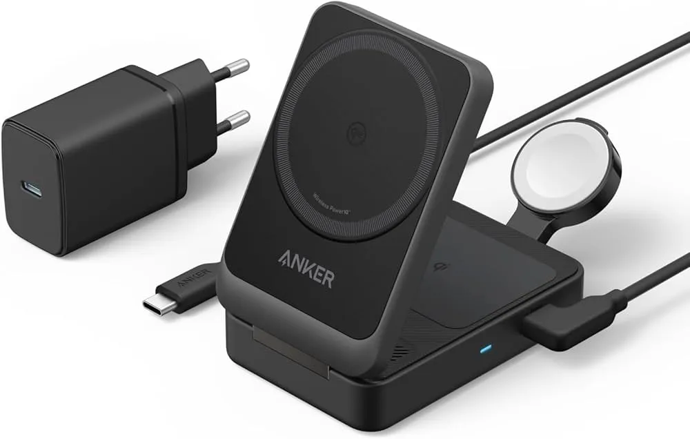 Adapter ANKER / MagGo / 3-in-1 Wireless Charging Station / Qi2 15W / Certified Module – Zezë - 1